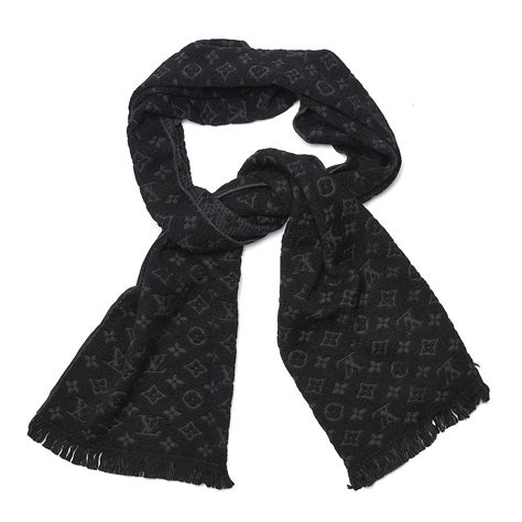 lv scarf black|genuine louis vuitton scarf.